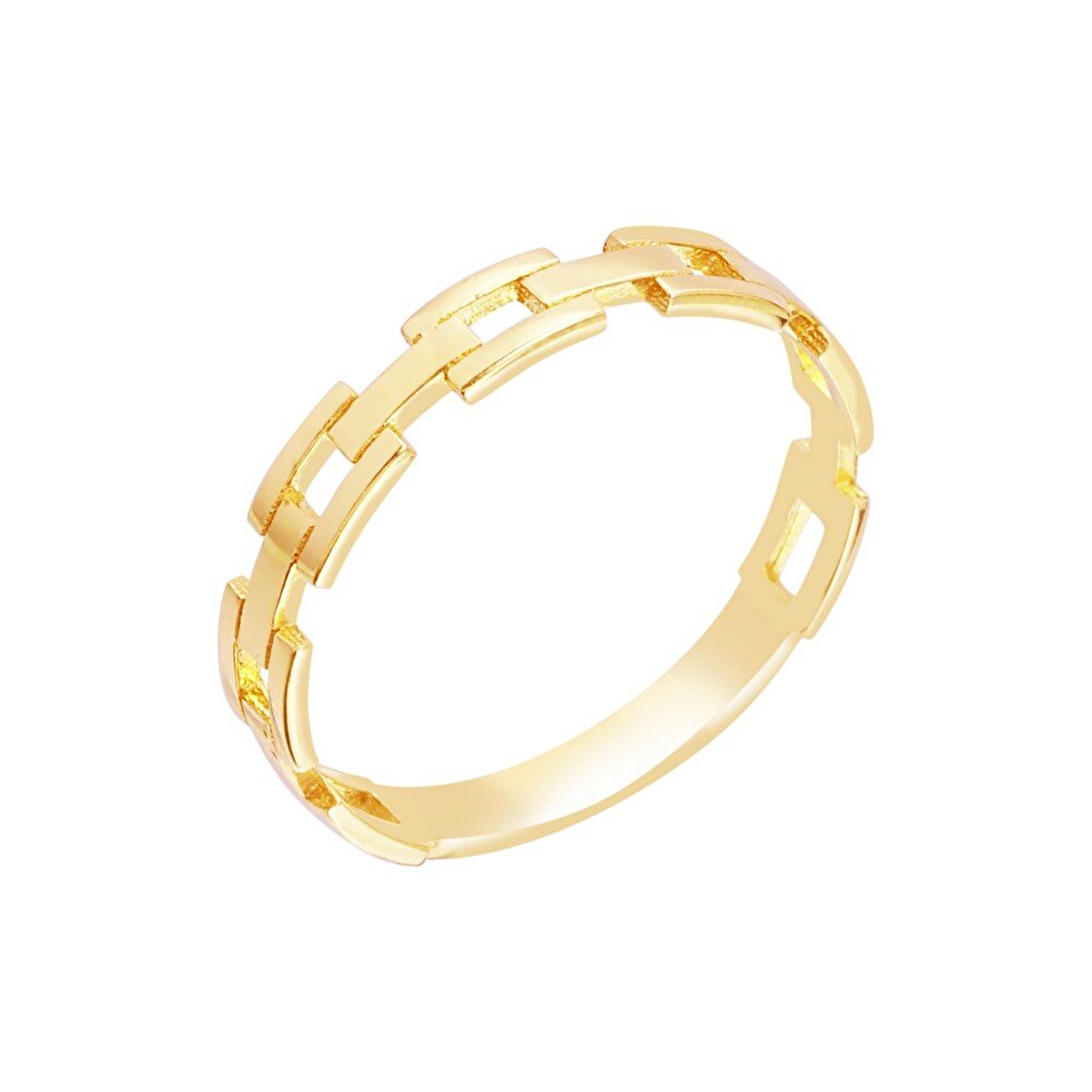 14 Ayar Sarı Altın Zincir Yüzük