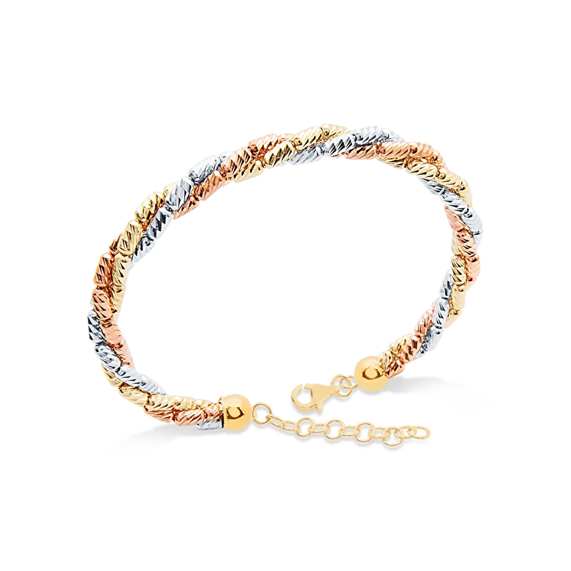 14 Ayar 3 Renkli Altın Dorika Bilezik