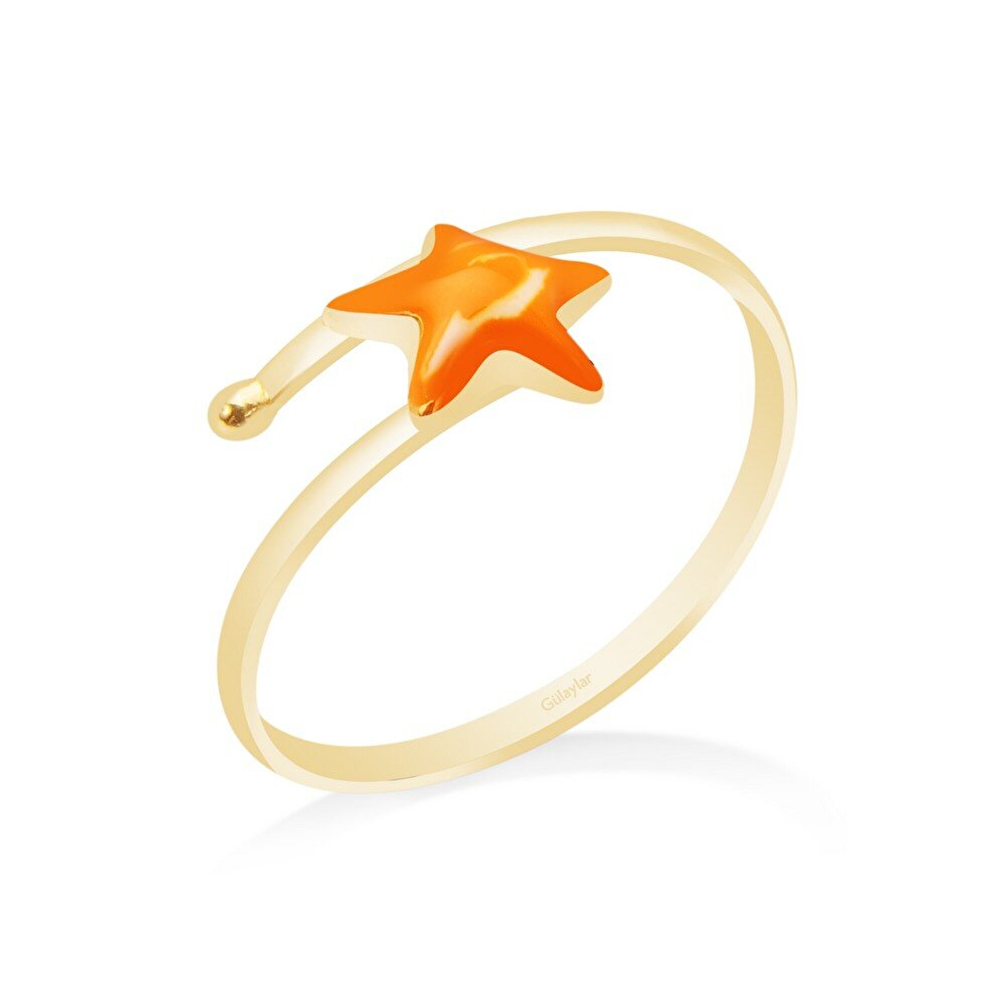 14 Ayar Sarı Altın Yıldız Çocuk Yüzük