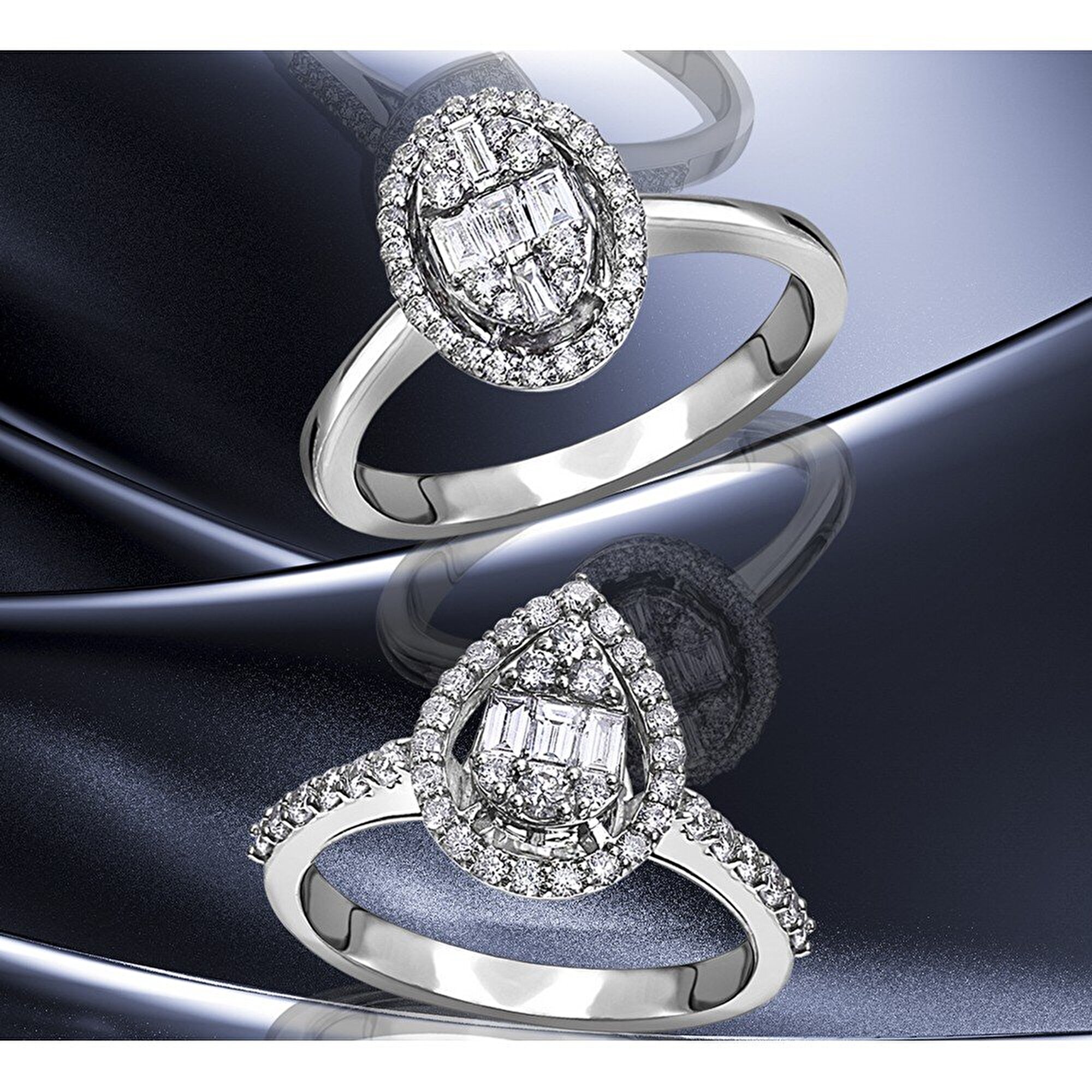 0,35 Karat Baget Pırlanta Yüzük