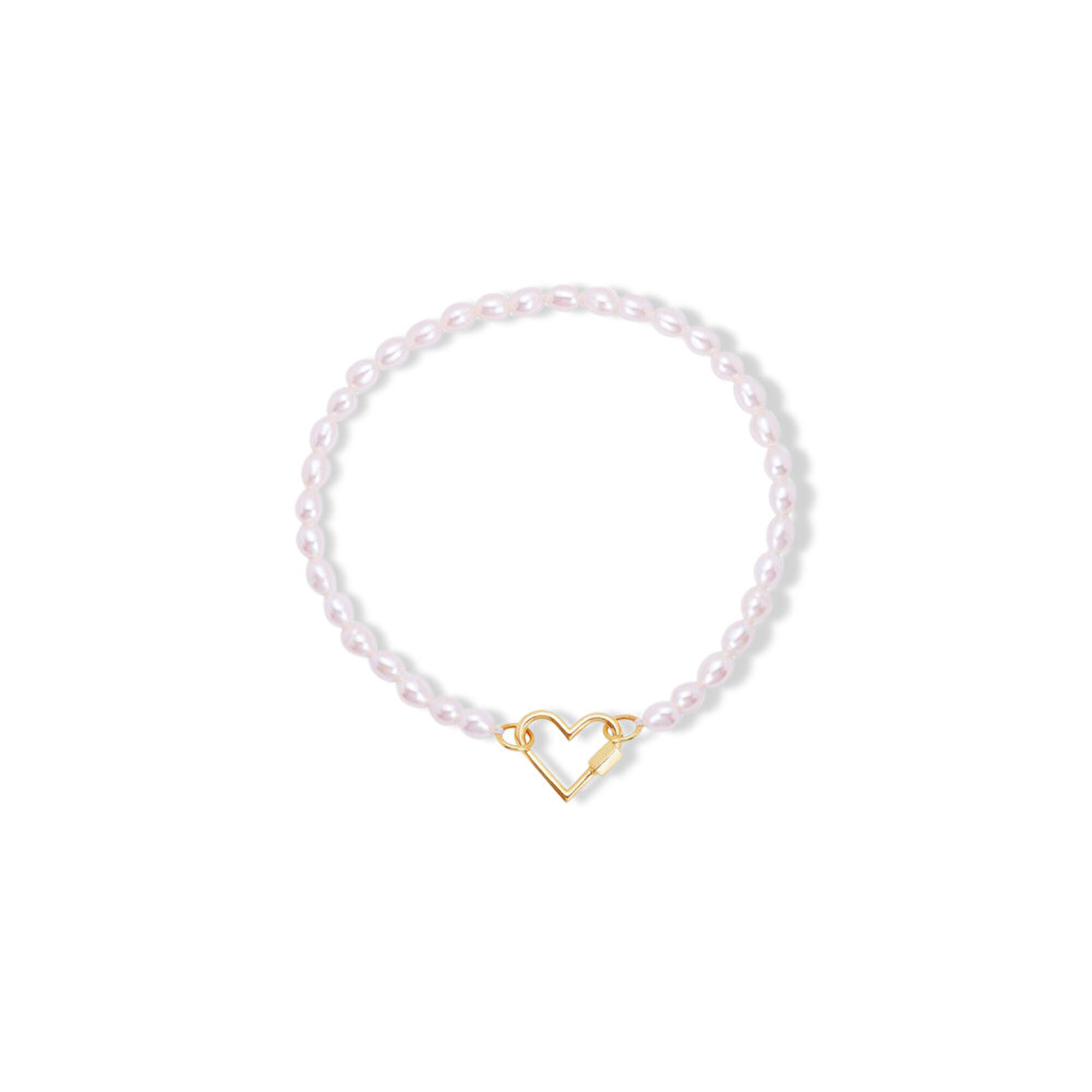 14 Ayar Sarı Altın İnci Bileklik