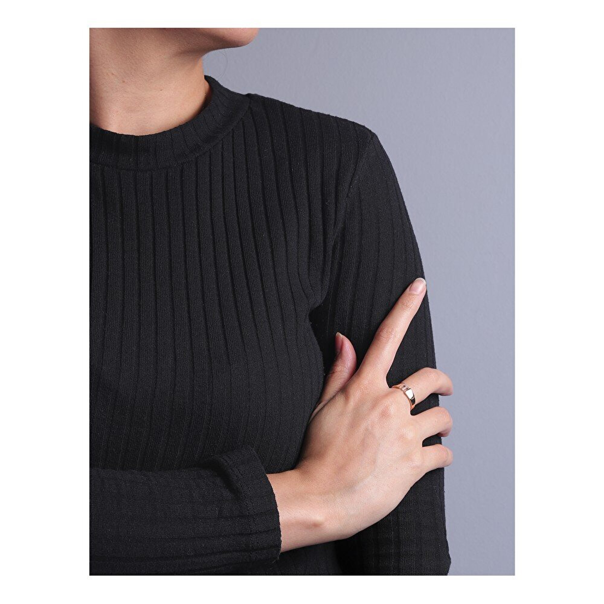 14 Ayar Rose Altın T Harf Yüzük