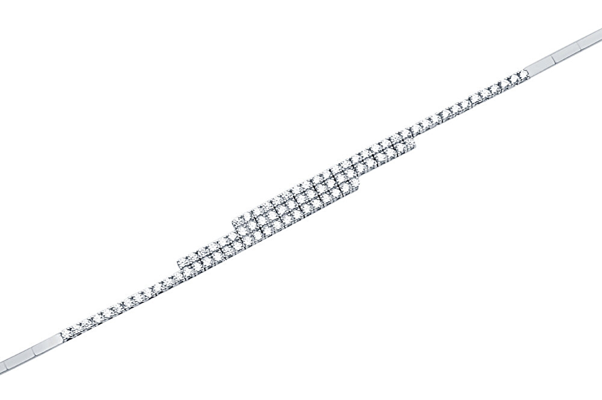 14 Ayar Beyaz Altın Su Yolu Bileklik