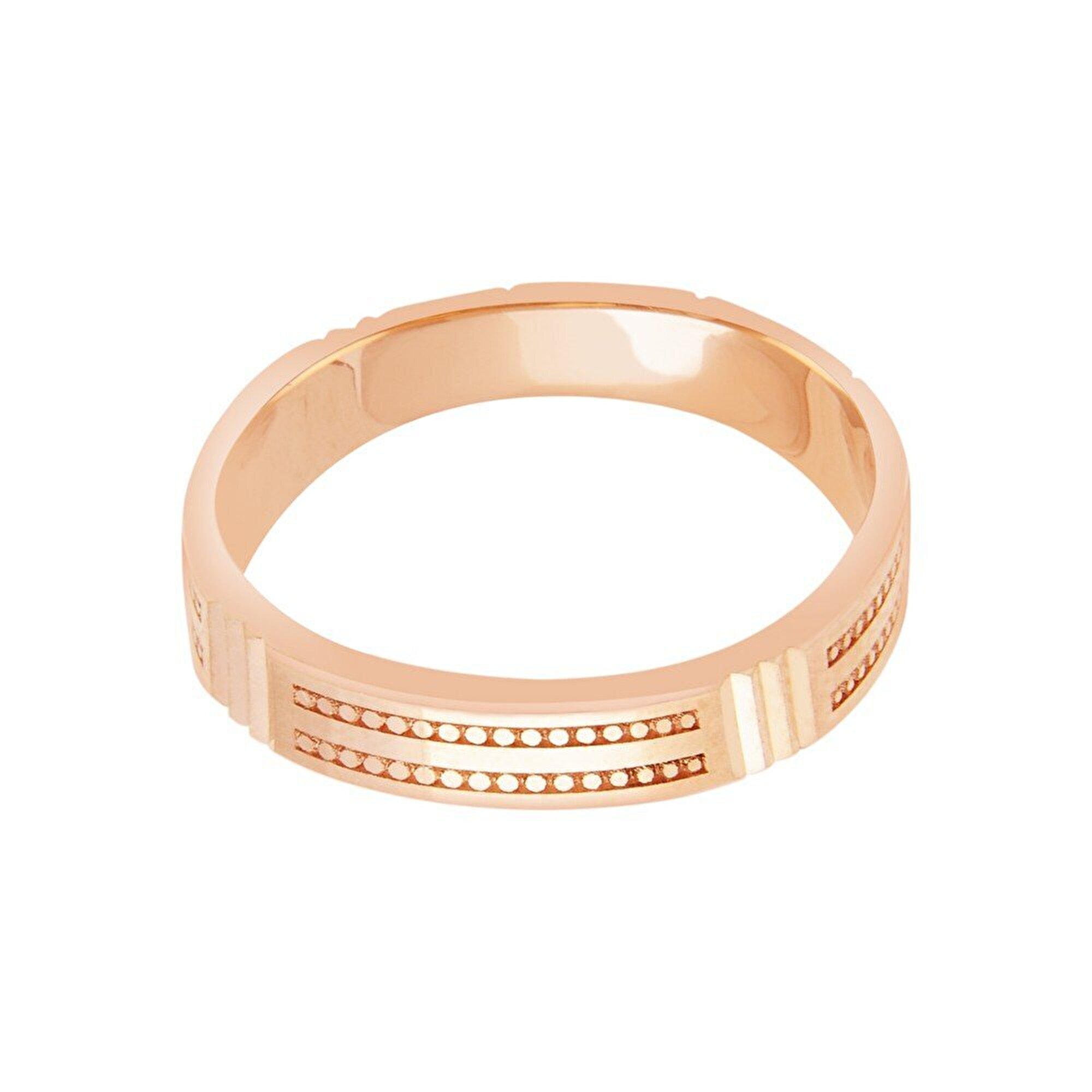 14 Ayar Rose Altın Modern Alyans