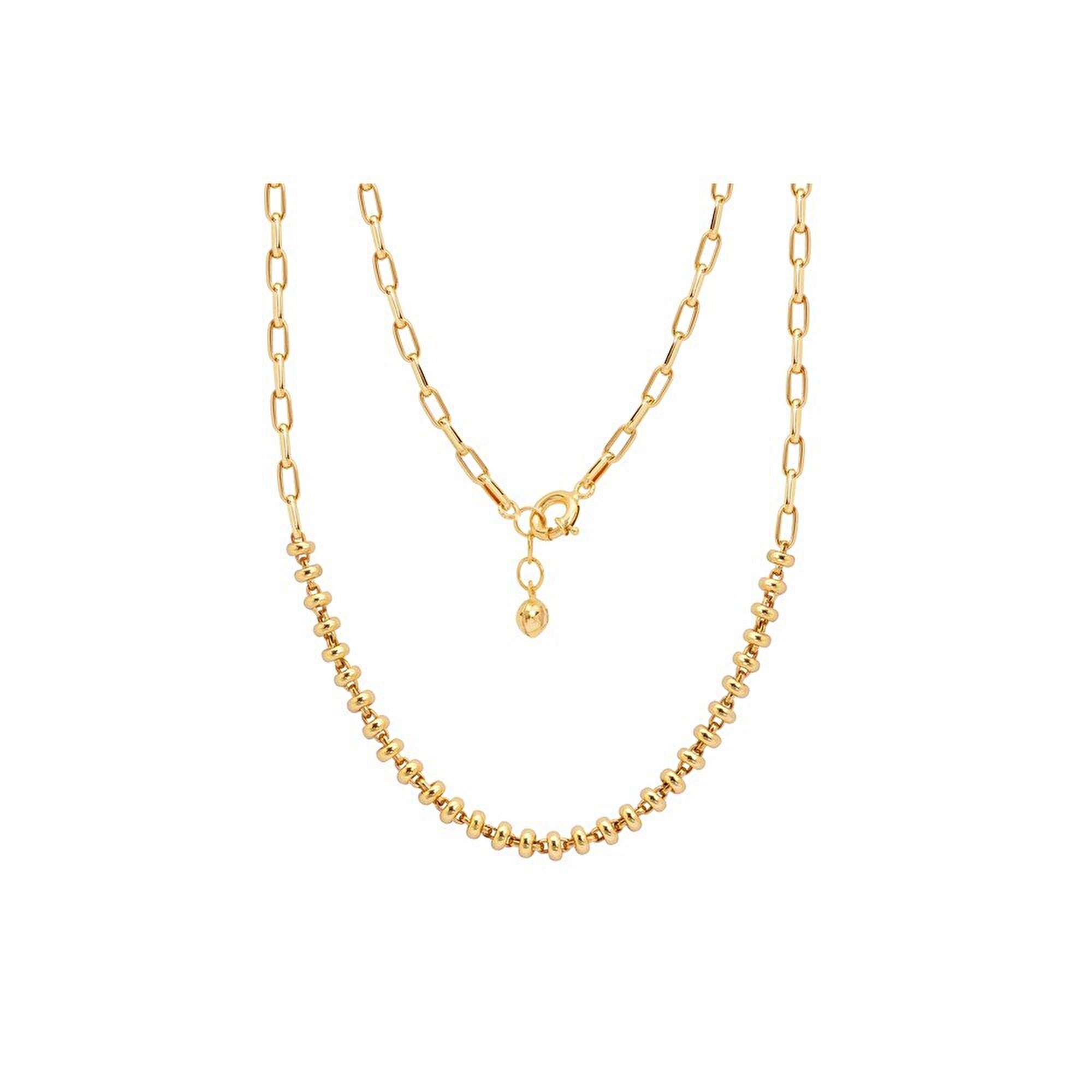 14 Ayar Sarı Altın Trend Ataç Zincir