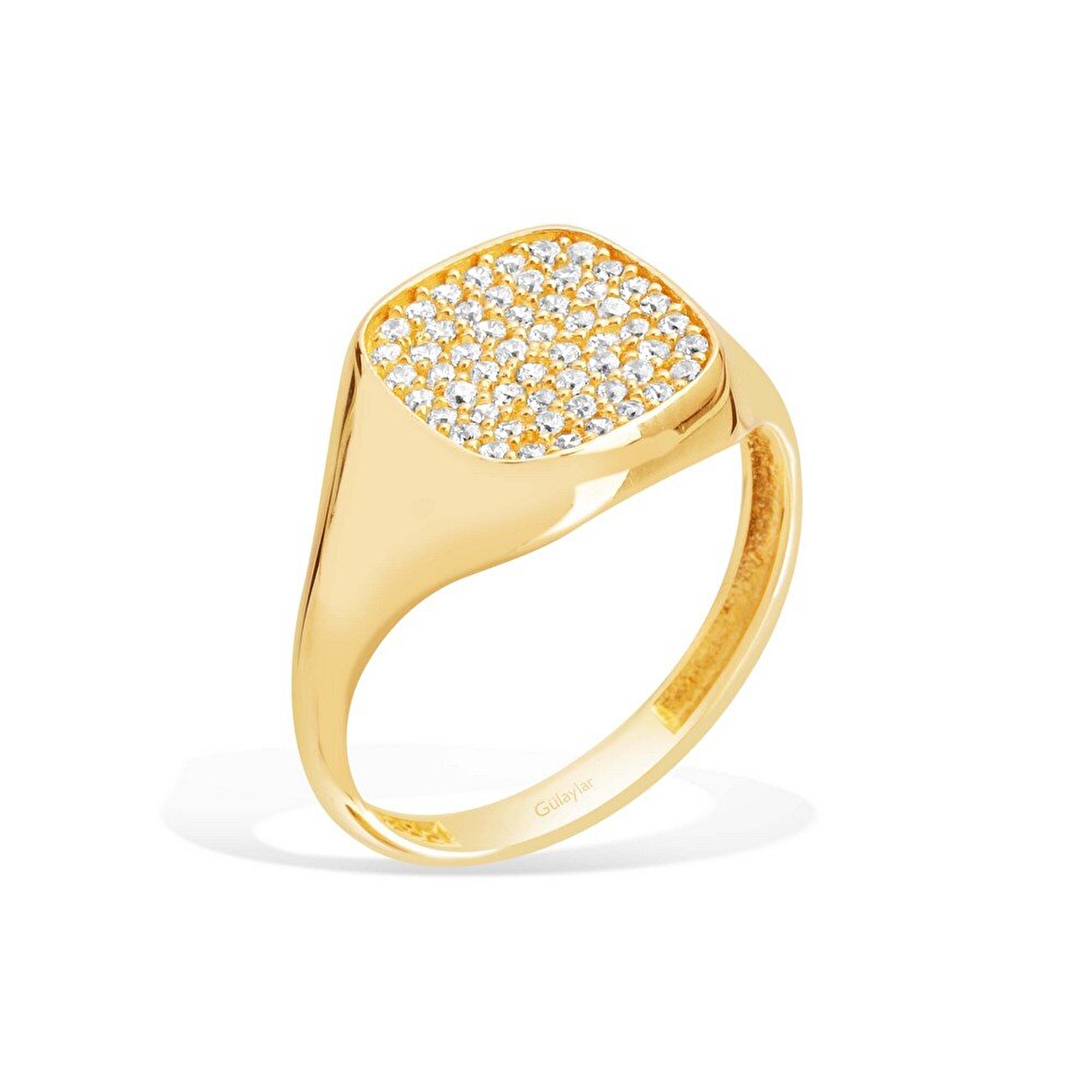 14 Ayar Sarı Altın Trend Şövalye Yüzük