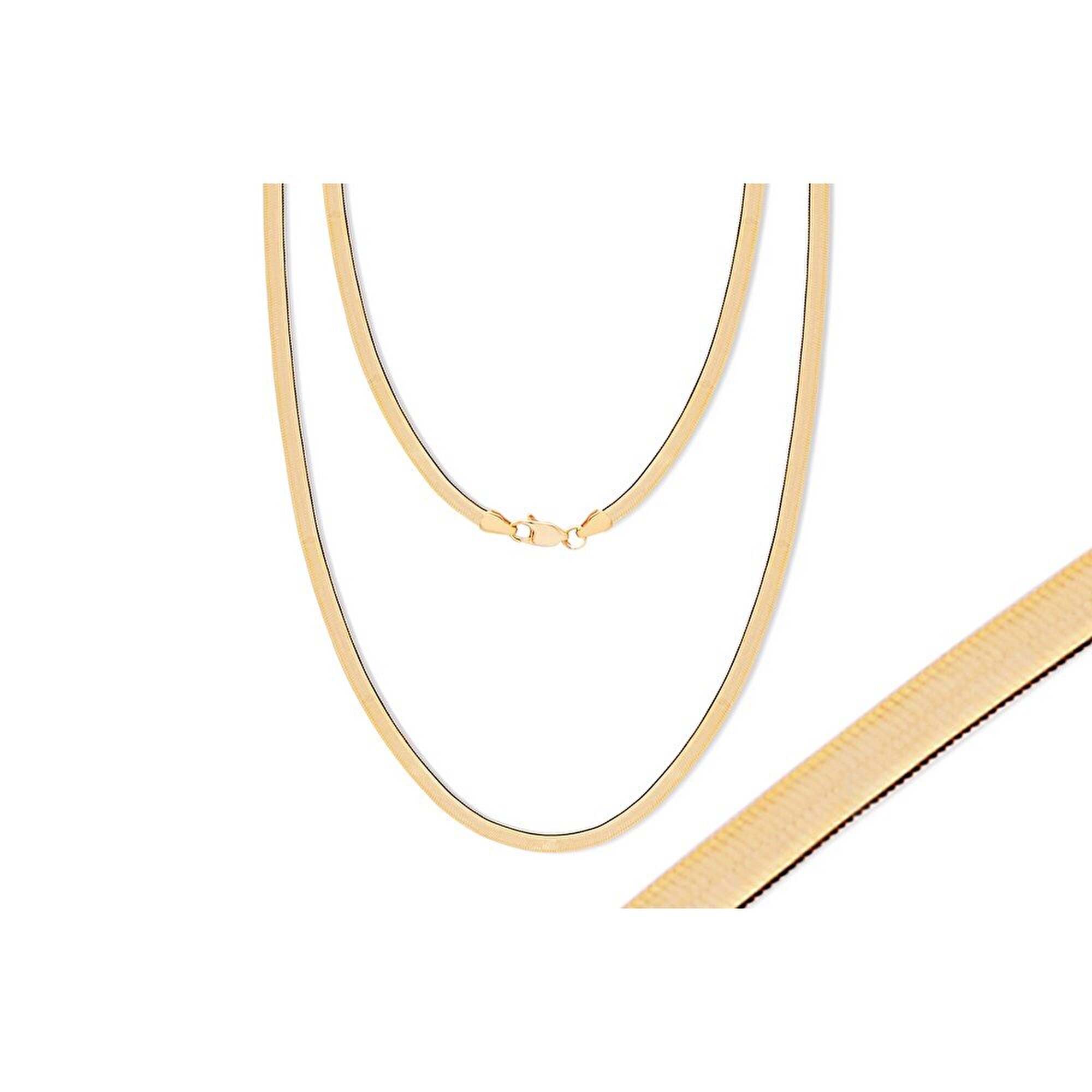 14 Ayar Sarı Altın Balık Sırtı Zincir