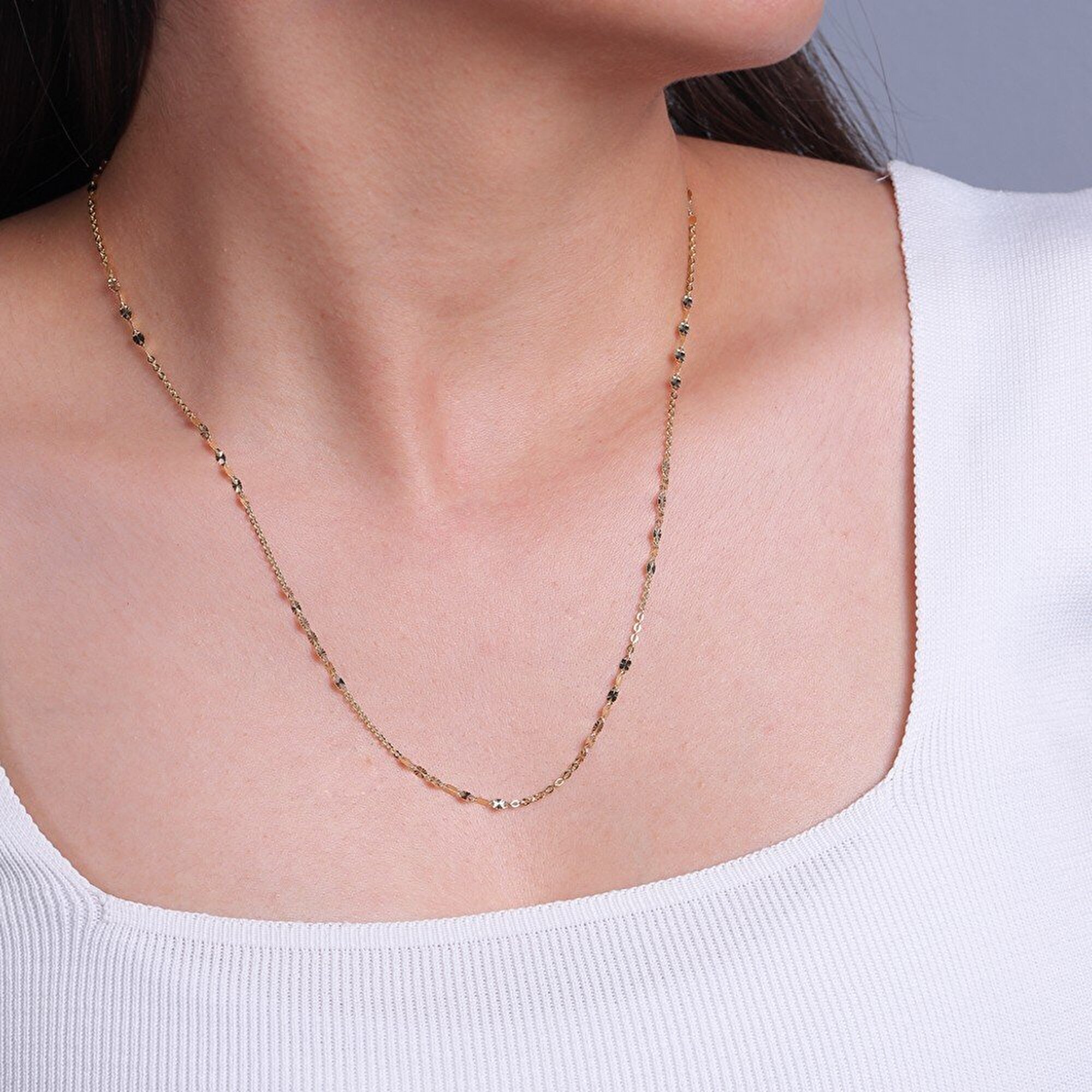 14 Ayar Sarı Altın Trend Zincir