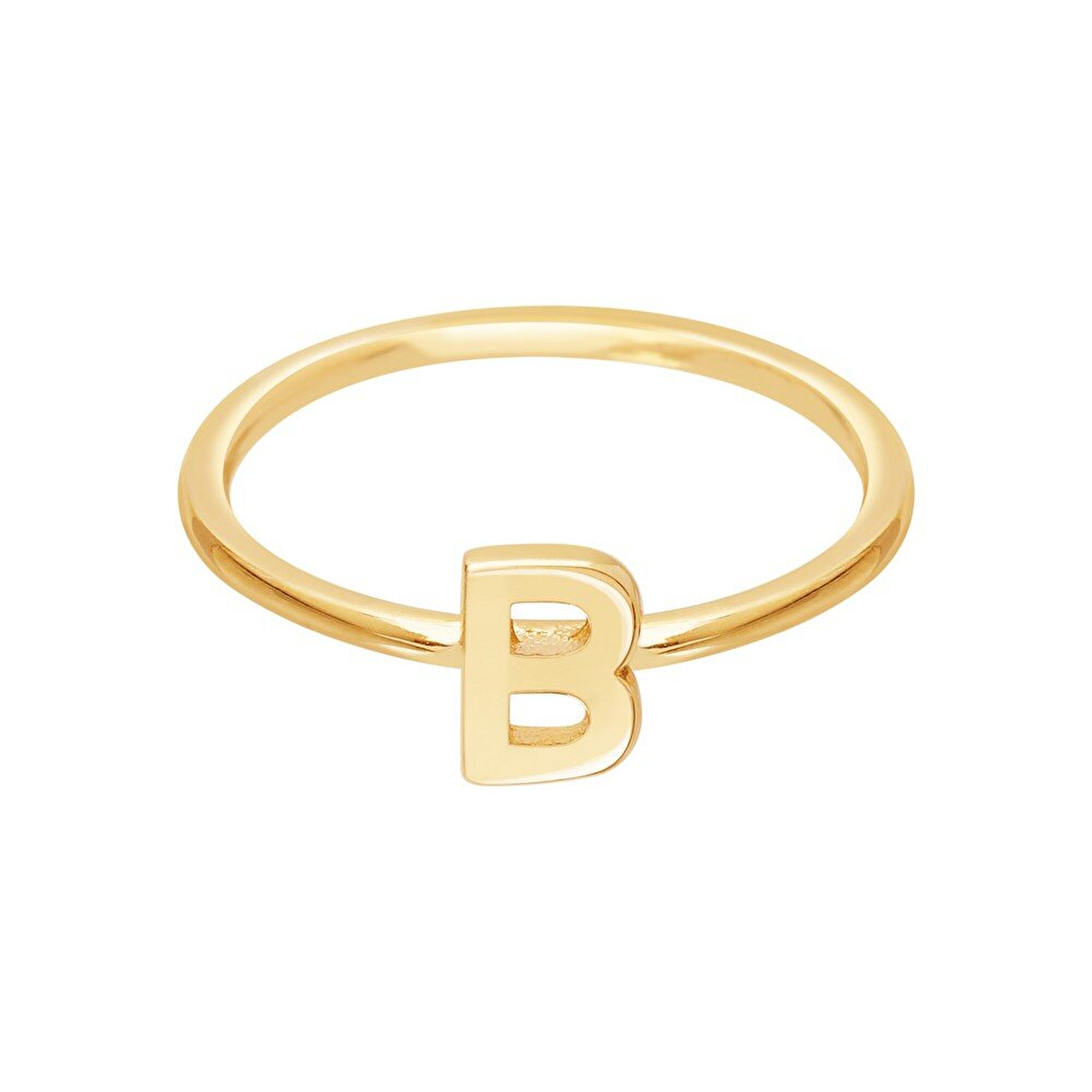 14 Ayar Sarı Altın B Harf Yüzük