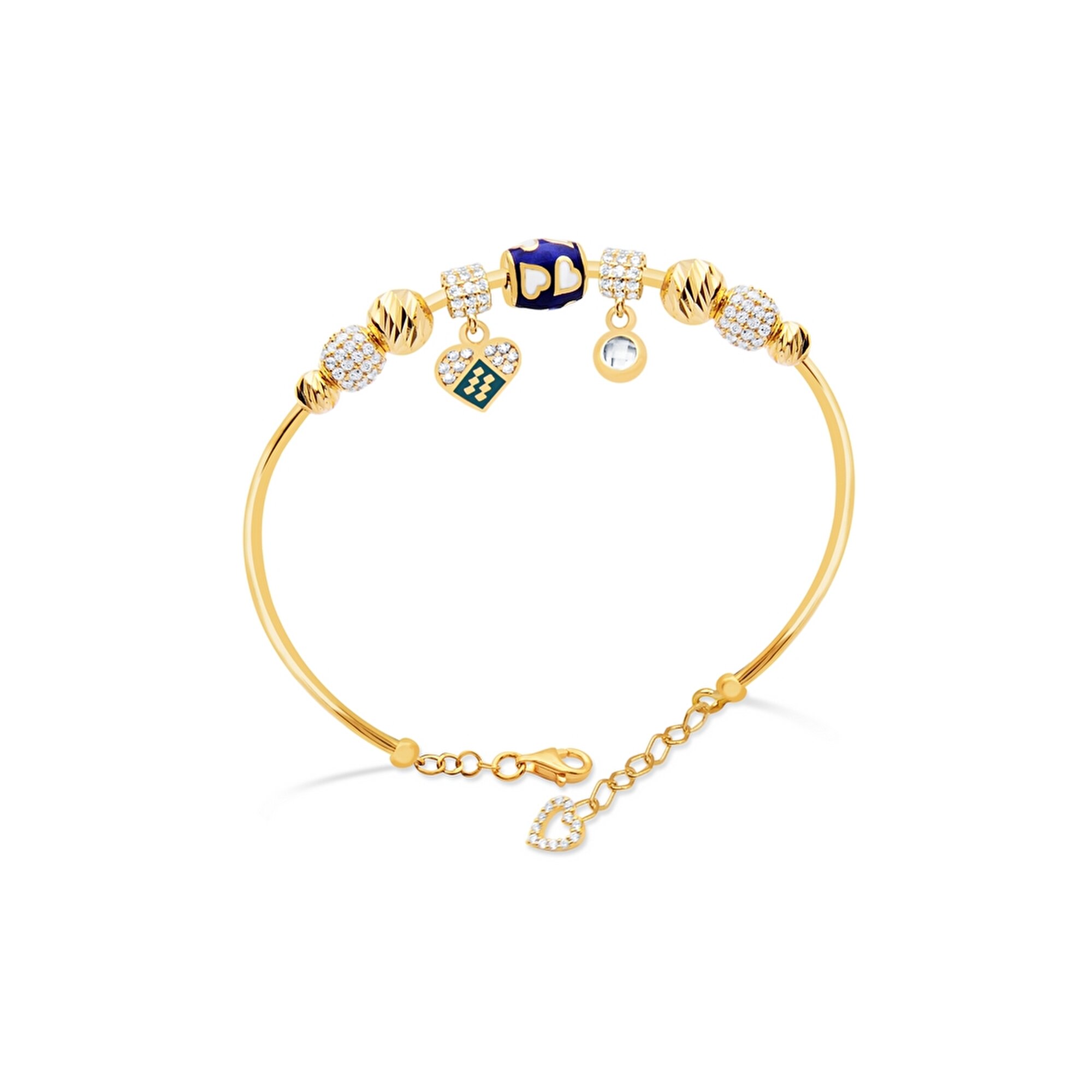 22 Ayar Sarı Altın Charm Bilezik