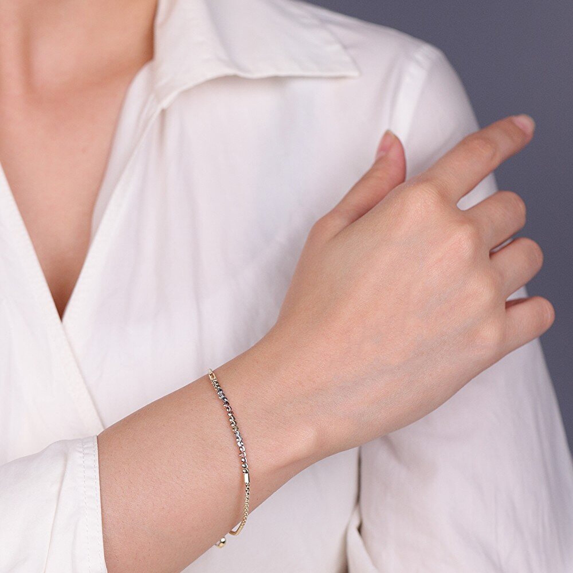 14 Ayar 3 Renkli Altın Dorika Bileklik