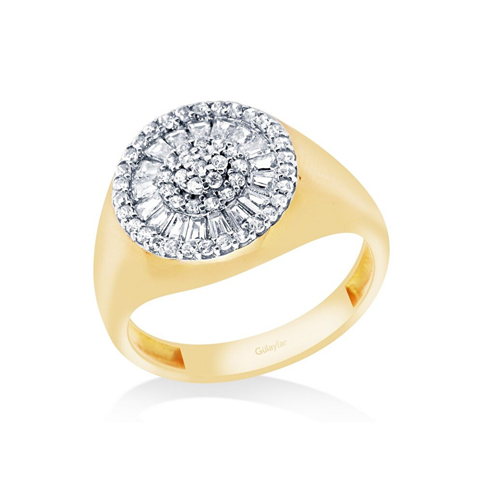 14 Ayar Sarı Altın Baget Yüzük