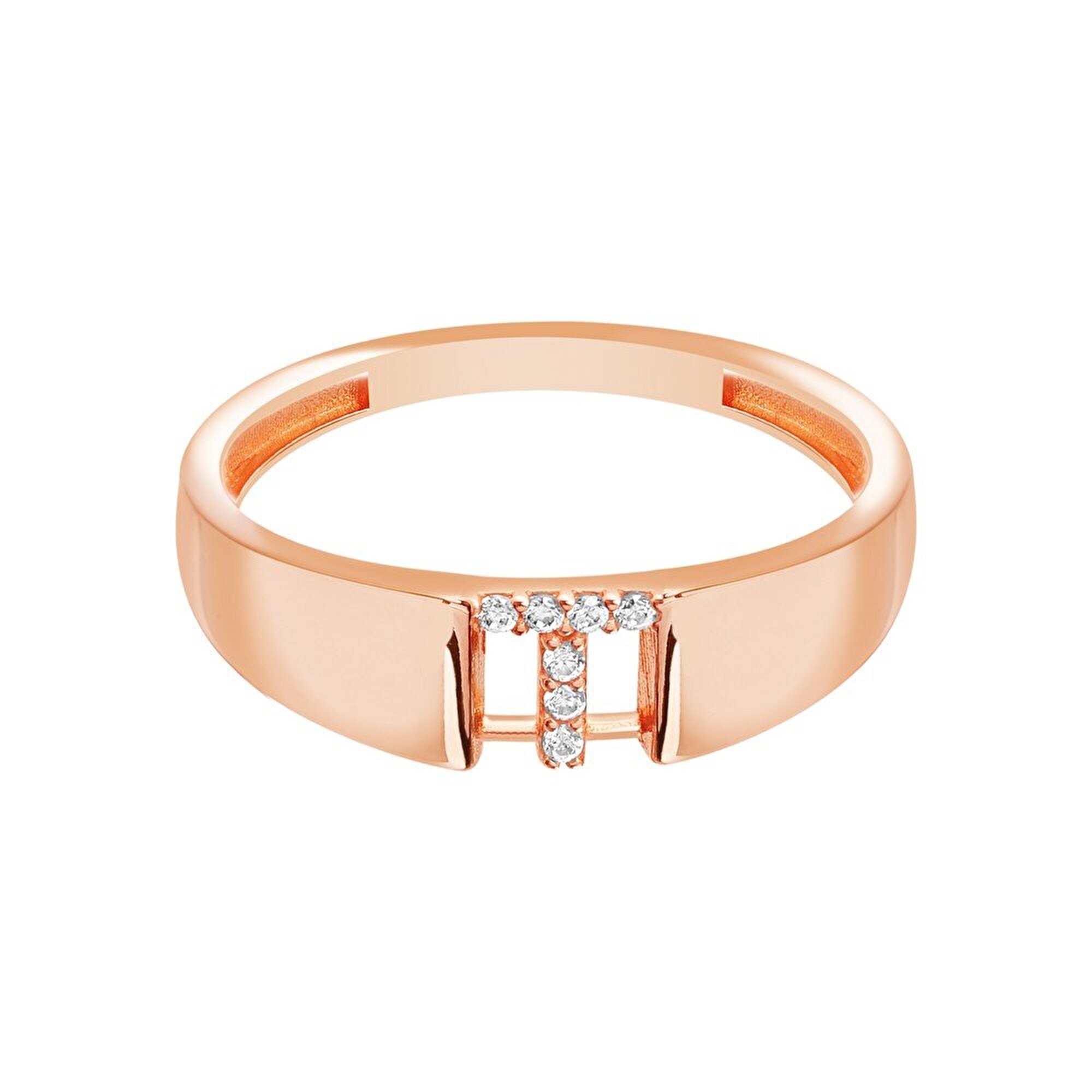 14 Ayar Rose Altın T Harf Yüzük