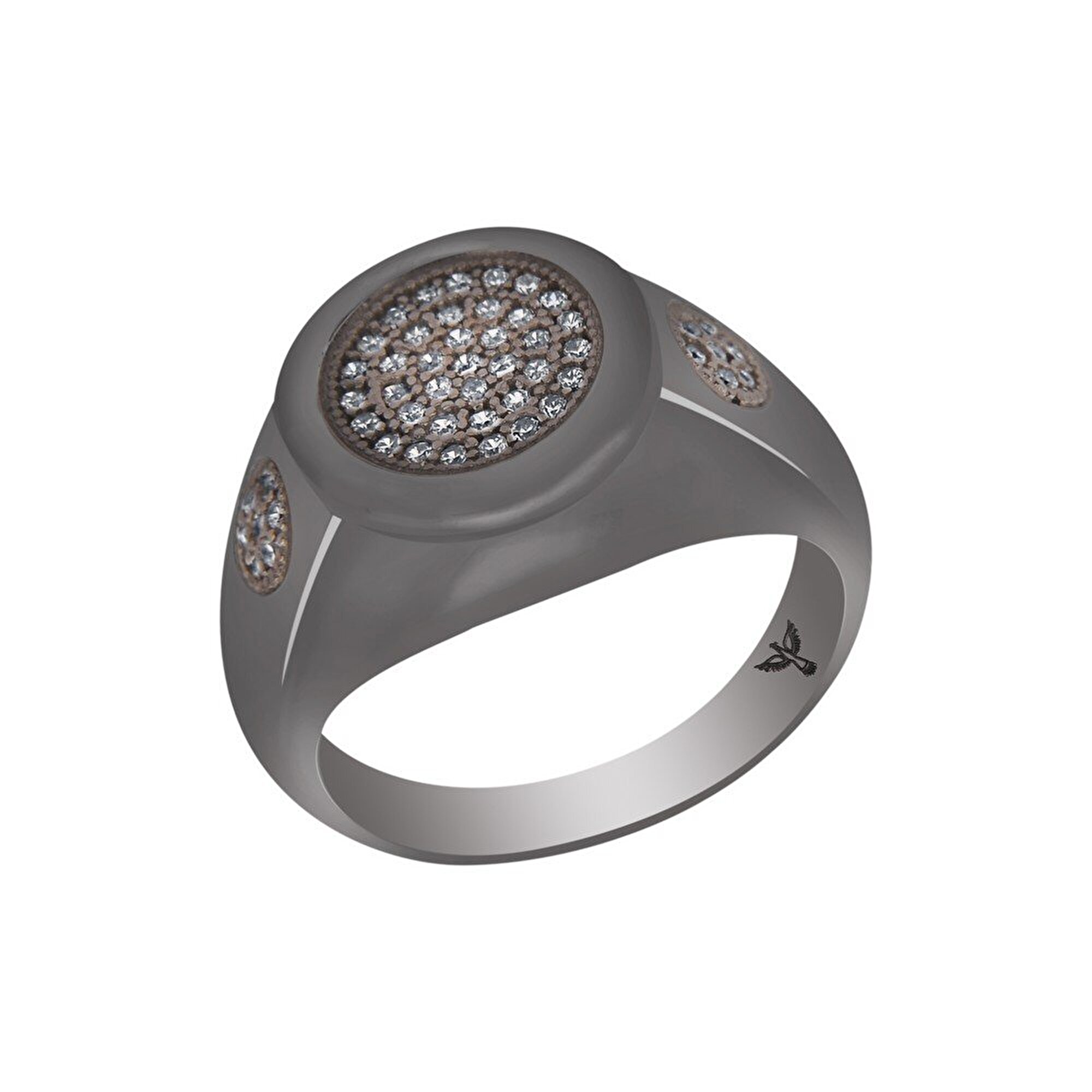 14 Ayar Siyah-Beyaz Altın Erkek Yüzük