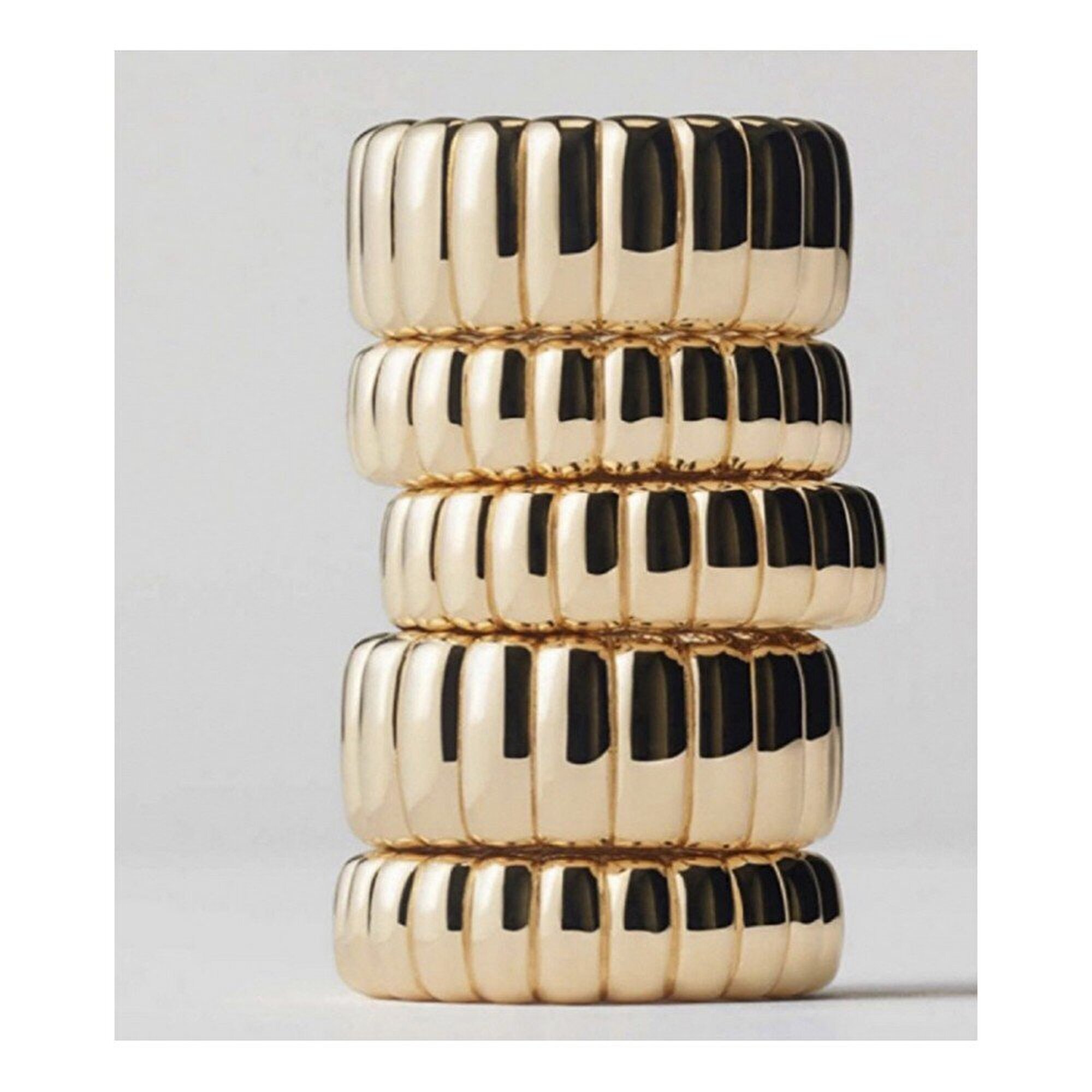 14 Ayar Sarı Altın Taşsız Kruvasan Yüzük