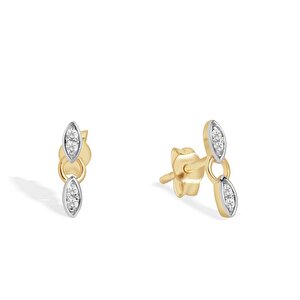 0,05 Karat Pırlanta Minimal Küpe