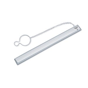 14 Ayar Beyaz Altın Taşsız Kravat İğnesi