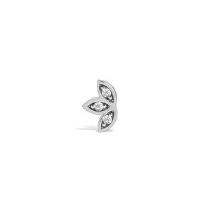 14 Ayar Beyaz Altın Lotus Tragus Piercing