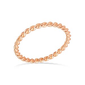 14 Ayar Rose Altın Minimal Yüzük