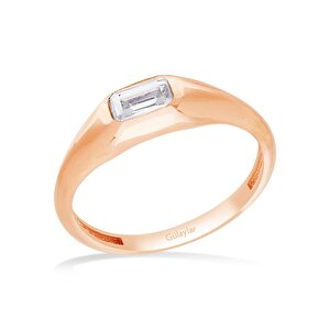 14 Ayar Rose Altın Taşlı Yüzük