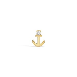 14 Ayar Sarı Altın Çapa Tragus Piercing