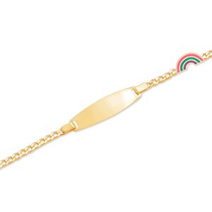 14 Ayar Sarı Altın Künye Bileklik