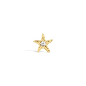 14 Ayar Sarı Altın Deniz Yıldızı Tragus Piercing
