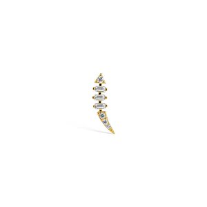 14 Ayar Sarı Altın Taşlı Tragus Piercing