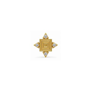 14 Ayar Sarı Altın Taşlı Tragus Piercing