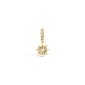 14 Ayar Sarı Altın Taşlı Yıldız Kolye Ucu