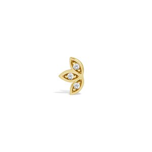 14 Ayar Sarı Altın Lotus Tragus Piercing