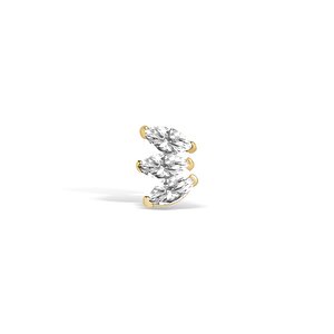 14 Ayar Sarı Altın Taşlı Tragus Piercing