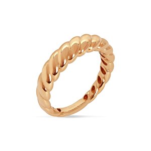 14 Ayar Rose Altın Trend Burgu Yüzük