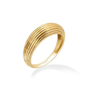 14 Ayar Sarı Altın Minimal Trend Yüzük