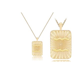 14 Ayar Kova Burç Plaka Kolye