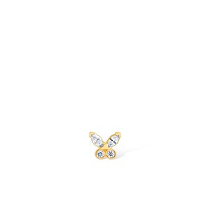 14 Ayar Sarı Altın Taşlı Tragus Piercing