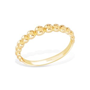 14 Ayar Sarı Altın Trend Minimal Yüzük