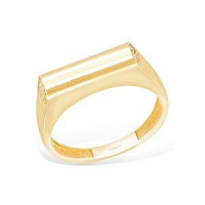 14 Ayar Sarı Altın Trend Minimal Yüzük