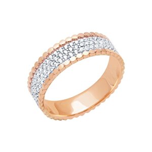 14 Ayar Rose Altın Modern Alyans