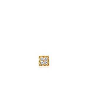 14 Ayar Sarı Altın Taşlı Tragus Piercing