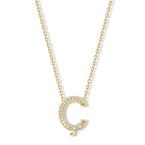 14 Ayar Sarı Altın Ç Harf Kolye