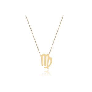 14 Ayar Sarı Altın Başak Burç Kolye