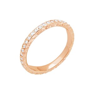 14 Ayar Rose-Beyaz Altın Modern Alyans
