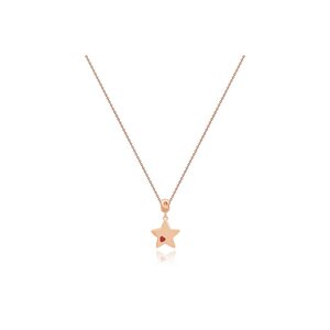 14 Ayar Rose Altın Yıldız Figürlü Kolye