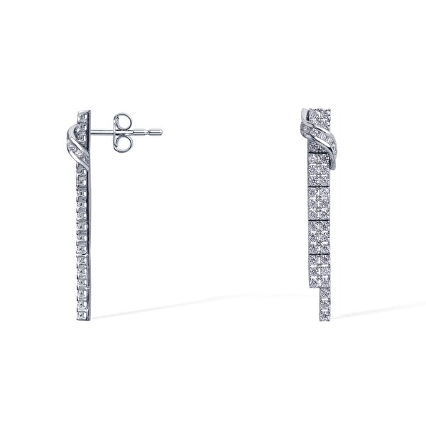 14 Ayar Beyaz Altın Su Yolu Küpe