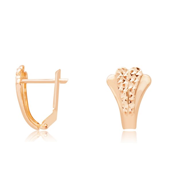 14 Ayar Rose Altın J Küpe