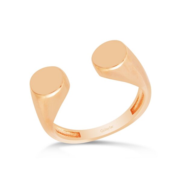 14 Ayar Rose Altın Ayarlanabilir Minimalist Yüzük
