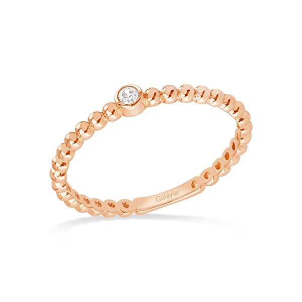 14 Ayar Rose Altın Minimal Yüzük