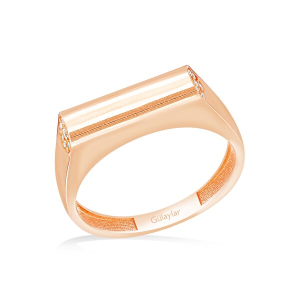 14 Ayar Rose Altın Trend Minimal Yüzük