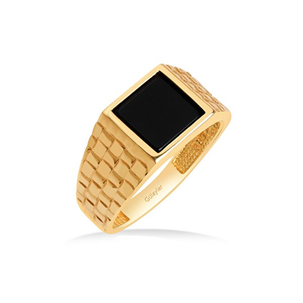 14 Ayar Sarı Altın Erkek Yüzük